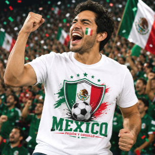 Camiseta Fã de Futebol México El Tri Copa do Mundo de Futeb