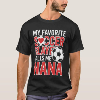 Camiseta Fã de Futebol Nana Meu Jogador de Futebol Favorito