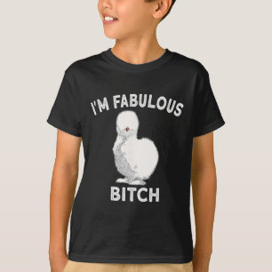 Camiseta Fã de Galinha Sedosa Fazendeiro Frango Chinês Si