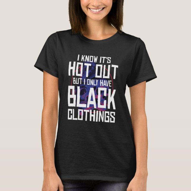 Camiseta Fã de Heavy Metal e Roupas Pretas (Frente)