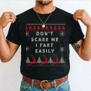 Camiseta Fã de Humor Negro Adulto não me assusta eu peido f