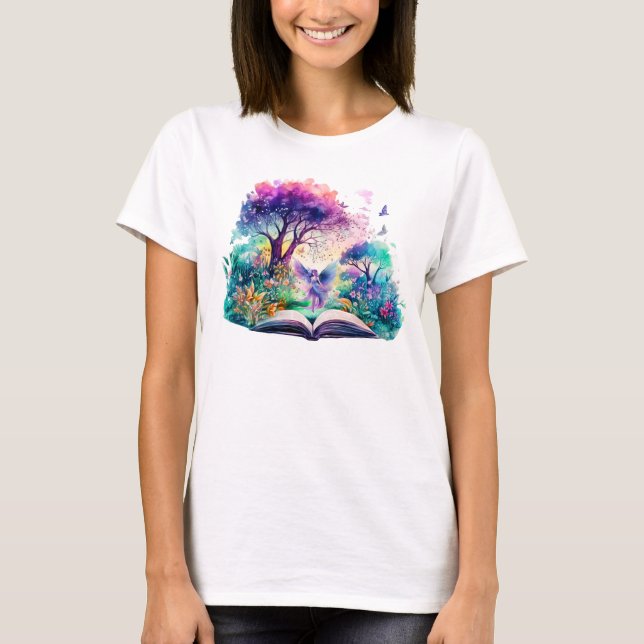 Camiseta Fã de Livros de Fantasia Fada (Frente)