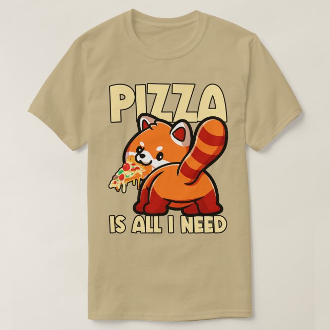 Camiseta Fã de Pizza Vermelha de Animais Cachorro Ventilado (Frente do Design)