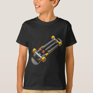 Camiseta Fã de skate estilo quadrinho de skate
