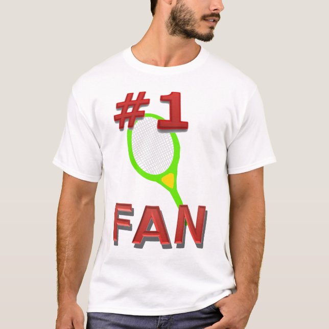 Camiseta Fã de tênis do número 1 (Frente)