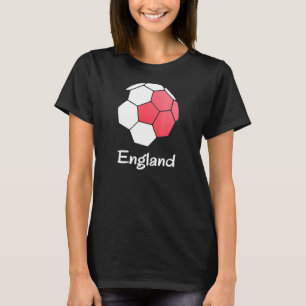 Camiseta Fã do Time de Futebol da Inglaterra - Bandeira do