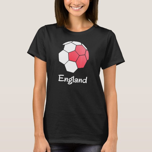 Camiseta Fã do Time de Futebol da Inglaterra - Bandeira do  (Frente)