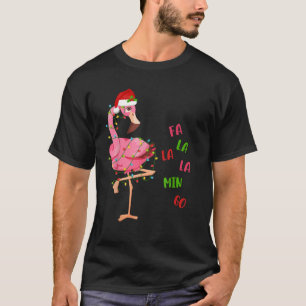 Camiseta Fa-Fa-Fa-La-Mingo Natal Em Julho De Cor-De-Rosa