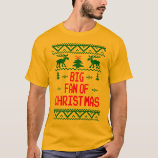 Camiseta Fã grande da camisola feia do Natal