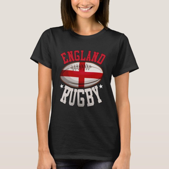 Camiseta Fã Inglês do Jogador de Rugby da Inglaterra (Frente)