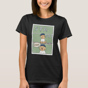 Camiseta Fã K-Pop STAAA Cachorrinho Perdido Piada Interna