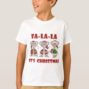 Camiseta Fa La Christmas Mice Holidays