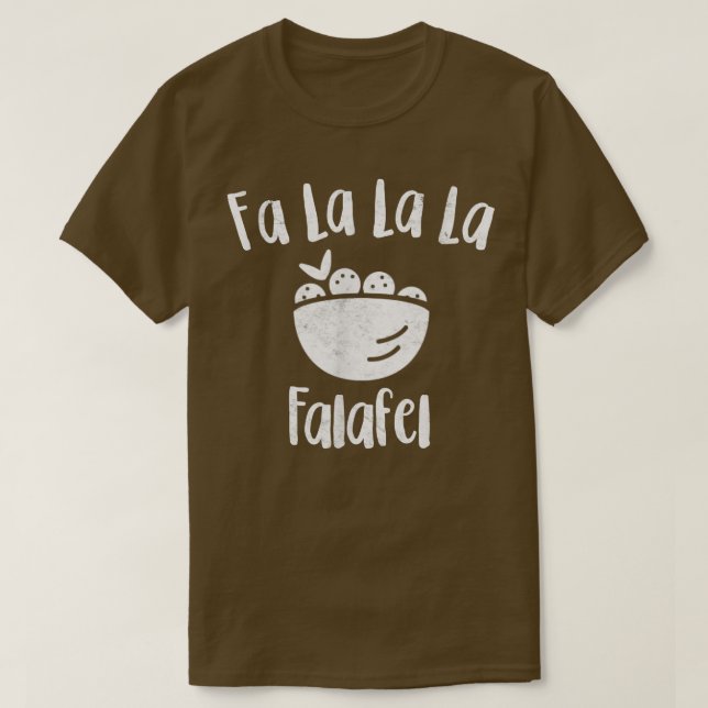 Camiseta Fa La Falafel Comida do Médio Oriente Vegetari Ára (Frente do Design)