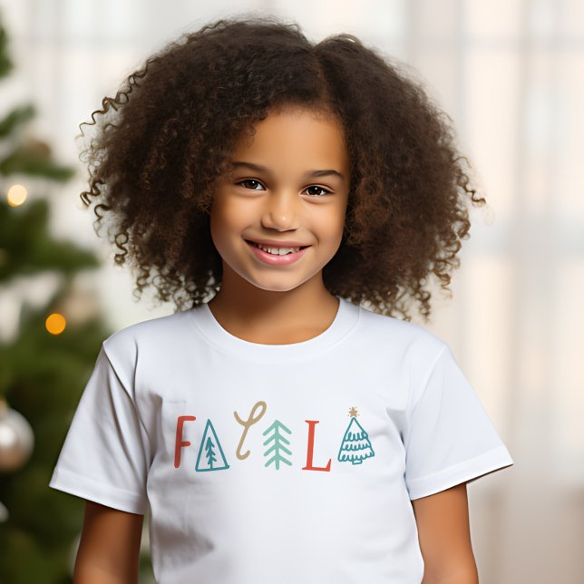 Camiseta Fa La Funny Natal Férias (Fa La La Funny Christmas Tree Holiday T-Shirt)