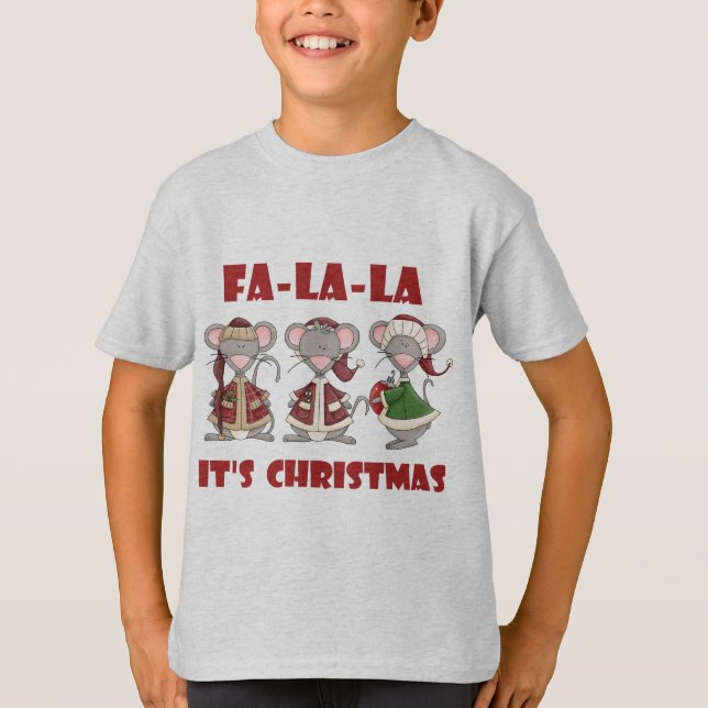Camiseta Fa La La Christmas T-shirts e presentes (Frente)