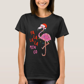 Camiseta Fa La La Flamingo Christmas