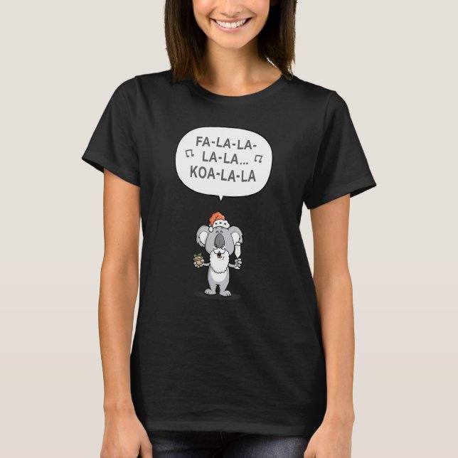 Camiseta Fa La La La Koala La La Cute Christmas Matching (Frente)