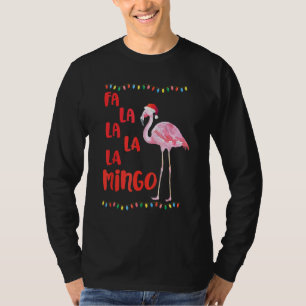 Camiseta Fa La La La La Diversão do Flamingo Natal em Julho