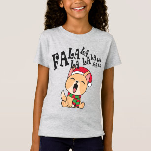 Camiseta Fa La La La La La Christmas Dog Singing Jersey Shi
