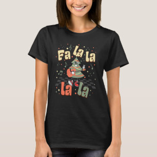 Camiseta Fa La La La Natal Árvore Guitarra Natal Groovy Nat