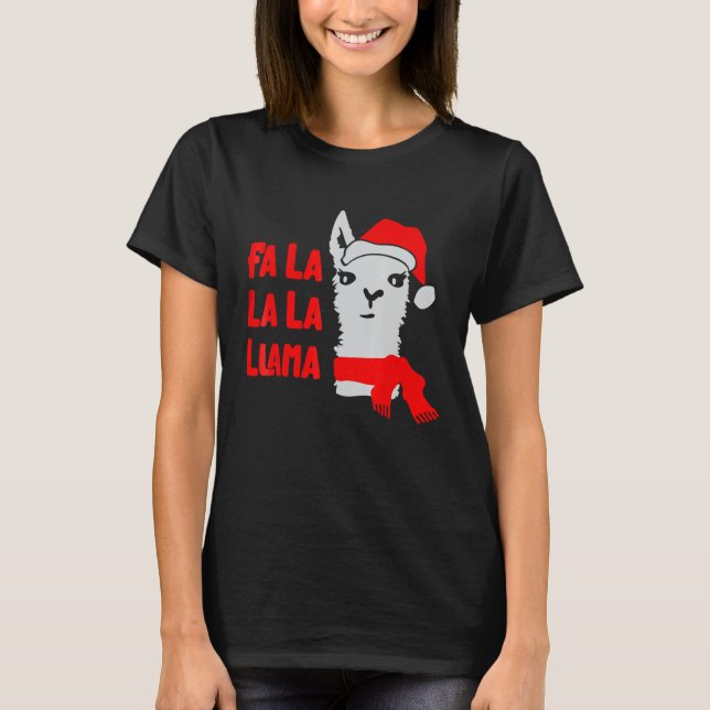 Camiseta Fa La La Lama Natal (Frente)
