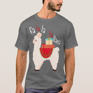 Camiseta Fa La La Llama Funny Animal de Natal