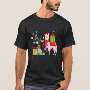 Camiseta Fa La La Llama Papai Noel Xmas Adorador de Llama N