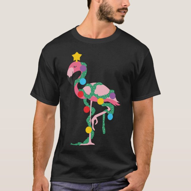 Camiseta Fa La La Mingo Pink Flamingo Flamingo Das Árvores  (Frente)