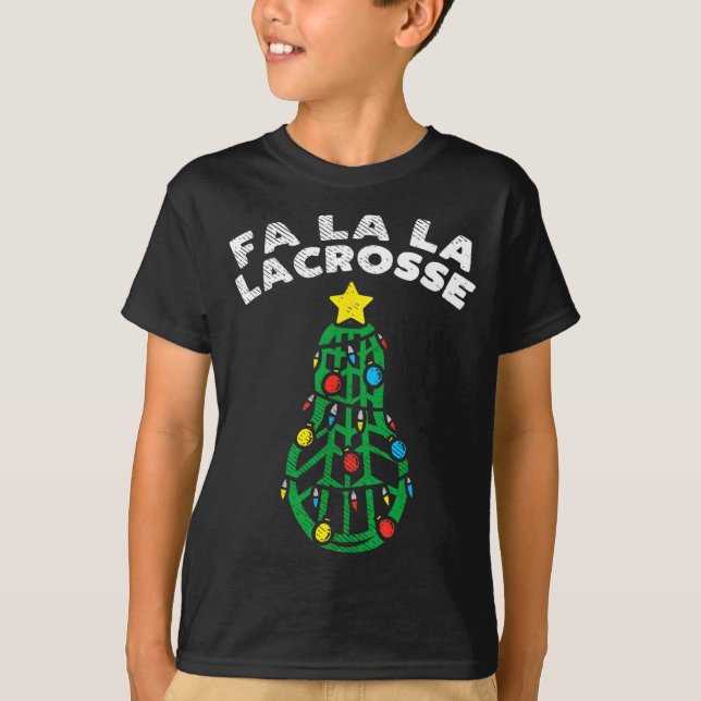 Camiseta Fa La Lacrosse Funny Christmas Lax Player Goalie T (Frente)