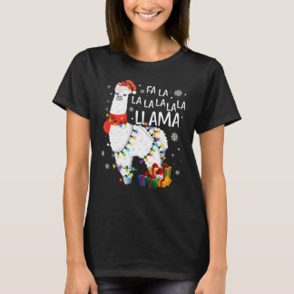Camiseta Fa La Llama Funny Christmas
