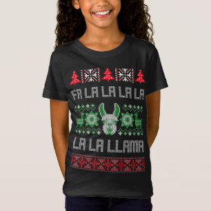 Camiseta Fa La Llama Ugly Christmas Sweater Llama