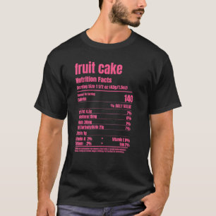 Camiseta Fa Nutricional Do Bolo De Fruta De Natal
