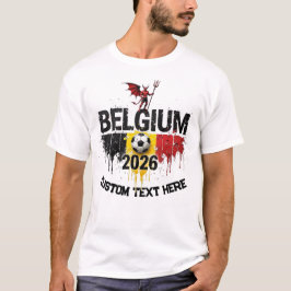 Camiseta Fã Personalizado da Seleção Belga de Futebol