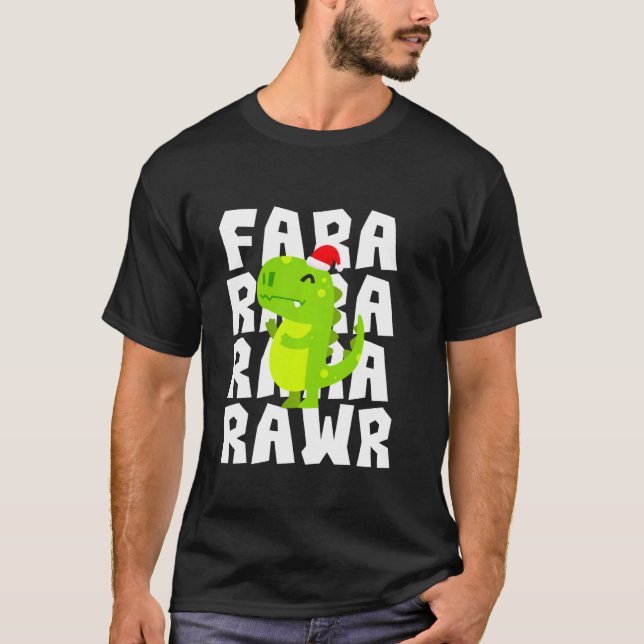 Camiseta Fa Ra Ra Ra Rawr Engraçado Natal T Rex Dinossaur (Frente)