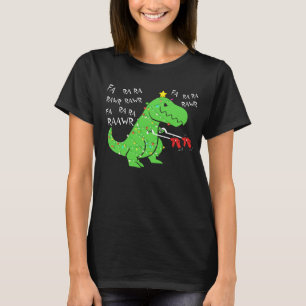 Camiseta Fa Ra Ra Ra Rawr Natal Engraçado Dinossauro Com Xm