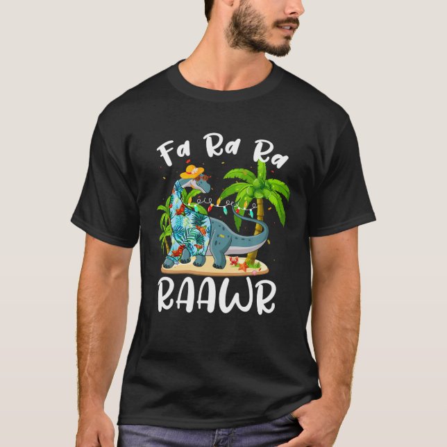 Camiseta Fa Ra Ra Rawr Long Neck Dinossaur Verão (Frente)