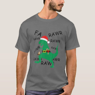 Camiseta Fa Rawr Dinosaur Engraçado Ditos De Natal Para Me