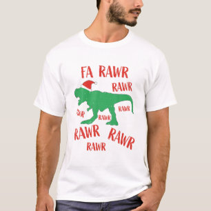 Camiseta Fa Rawr Rawr Outfit Natal T Rex Dinosaur