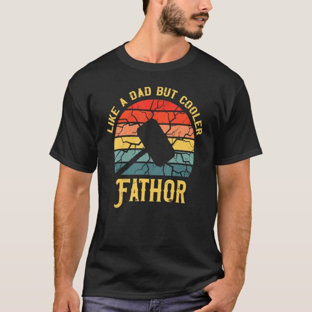 Camiseta Fa Thor Como Um Pai Mas Muito Mais Fresco Essencia (Frente)