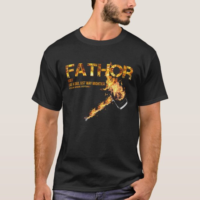 Camiseta Fa Thor Like Dad Just Way Mightier Hero 20s (Frente)