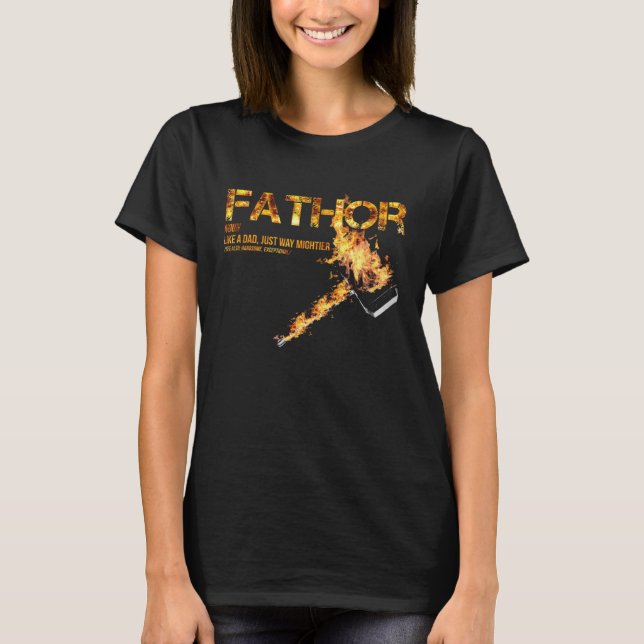 Camiseta Fa Thor Like Dad Just Way Mightier Hero 20s (Frente)