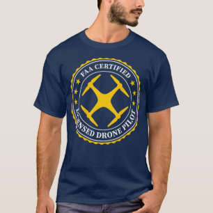 Camiseta FAA Certified Licensed Drone Pilot BACK DESIGN