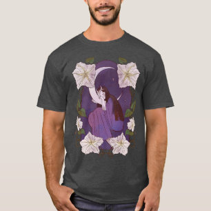 Camiseta Faada Sobre A Lua Dormindo Bonita Meia-Noite De