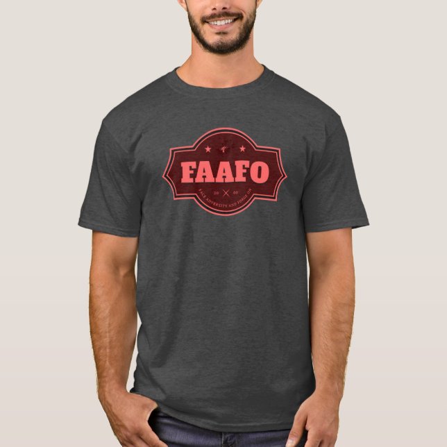 Camiseta FAAFO T-Shirt: Negrito e sem desculpas (Frente)