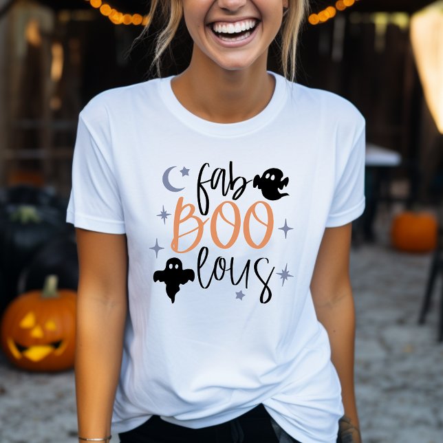 Camiseta Fab Boo Lous Engraçado Fantasmas no Dia das Bruxas (Criador carregado)