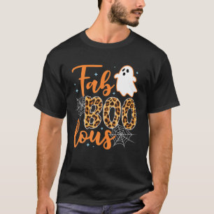 Camiseta Fab Boo Lous Leopard Cute Boo Ghost Funny Hallowee