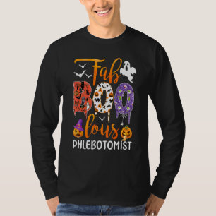 Camiseta Fab Boo Lous Phlebotomist Boo Ghost Halloween Phle