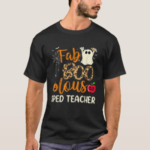 Camiseta Fab Boo Lous Sped Professora Leopard Spookeen