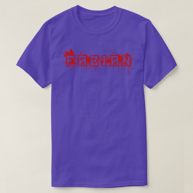 Camiseta Fabian  First Name Halloween Costume Personalized  (Frente do Design)