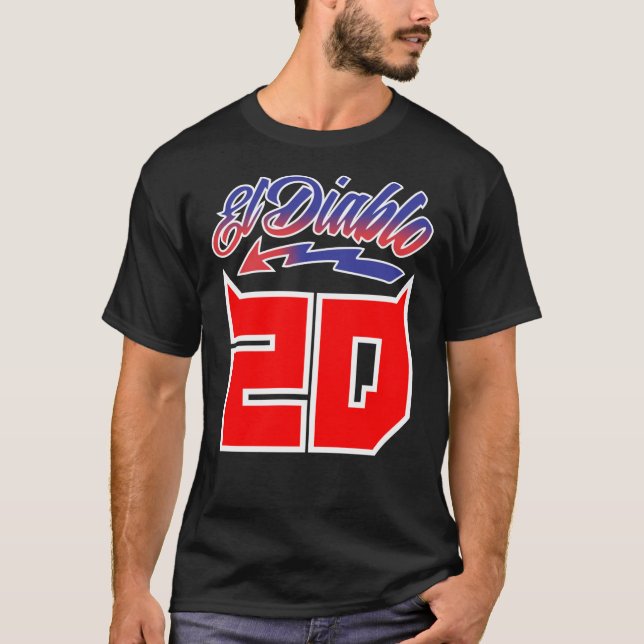 Camiseta Fabio Quartararo 20 El Diablo Fan Art FQ20 Superbi (Frente)